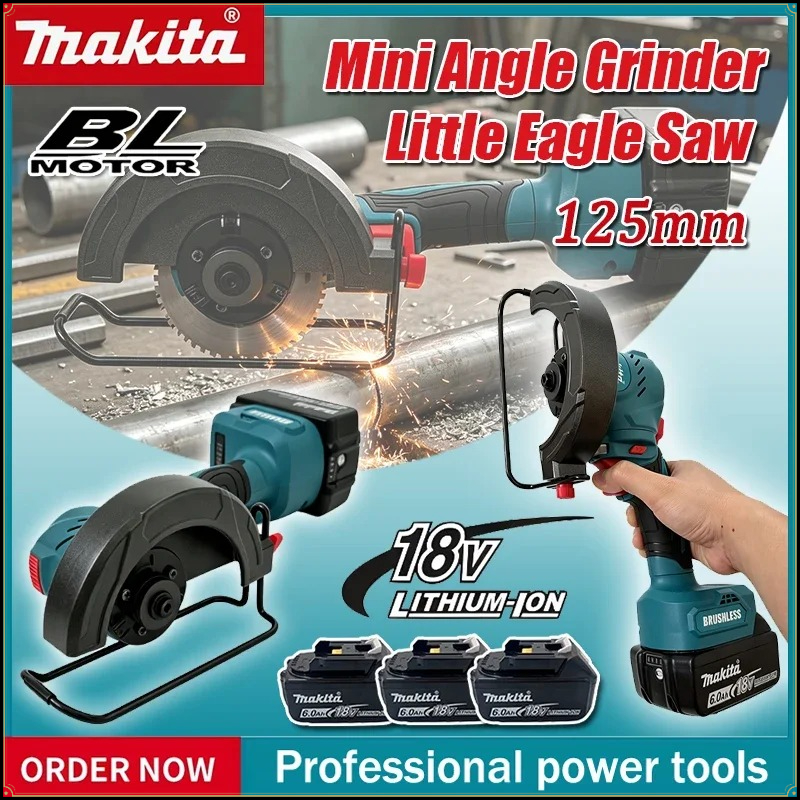 Power Tools Construction - Makita Brushless 125mm Angle Grinder, Portable