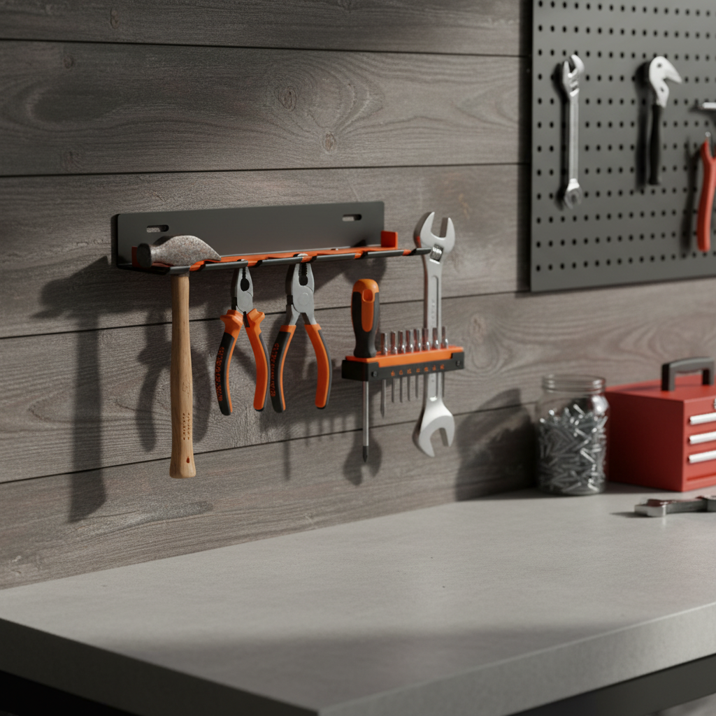 5/8 Slot Wall-Mounted Air Tool - Power Tools Organizer Diy 评论和价格