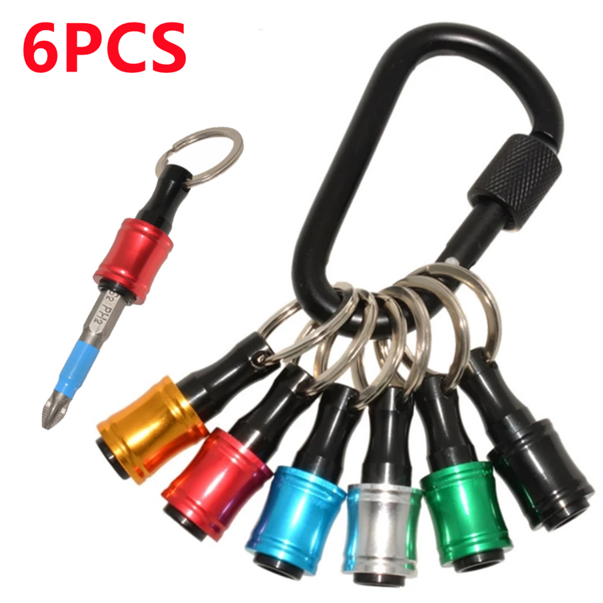 6pcs color key chain quick-cha - Power Key Tools 评论和价格