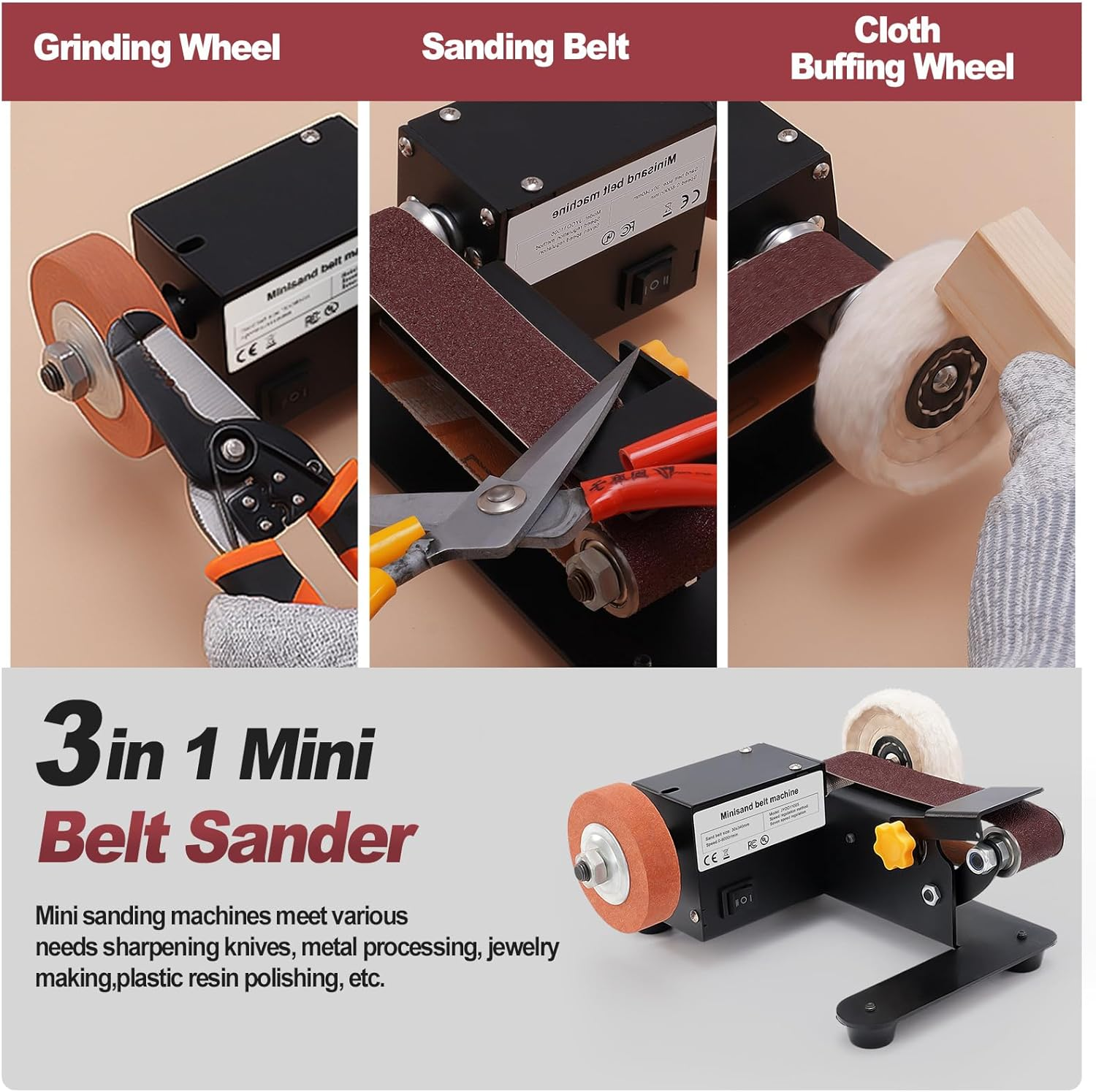 Stand Belt Sander, 350W Statio - Belt Sander Portable 评论和价格