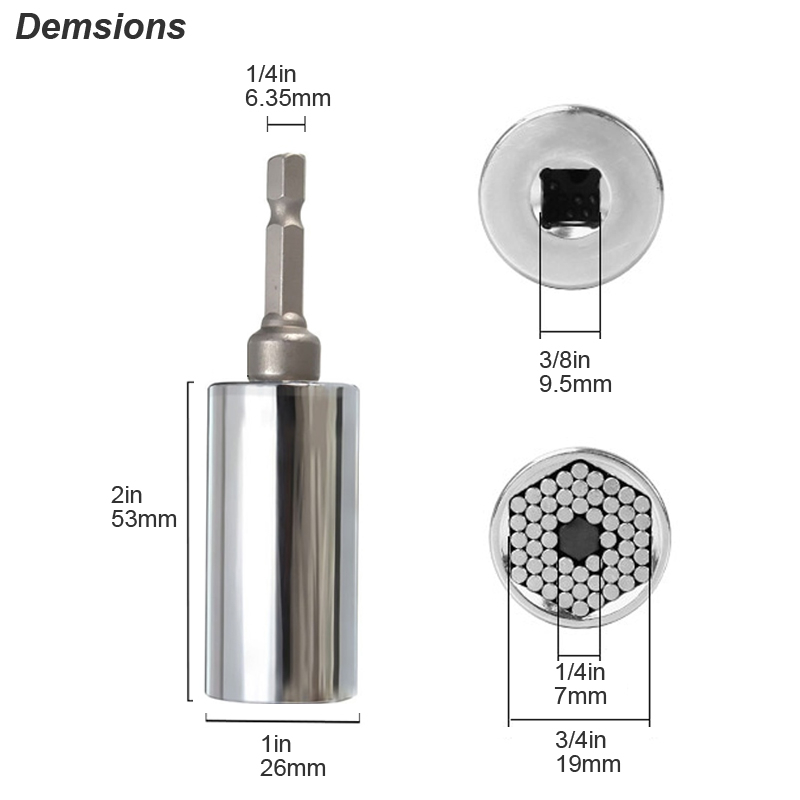 Universal Socket Wrench Head S - Power Key Tools 评论和价格