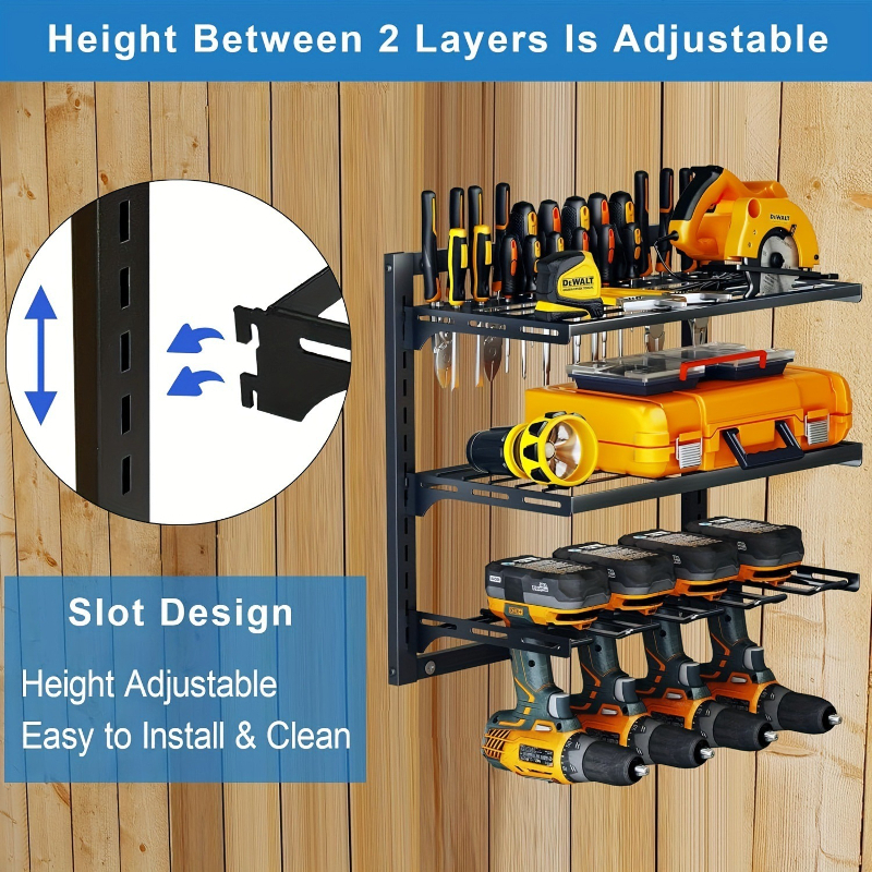 Power Tool Storage Rack 3 Laye - Power Tools Organizer Diy 评论和价格