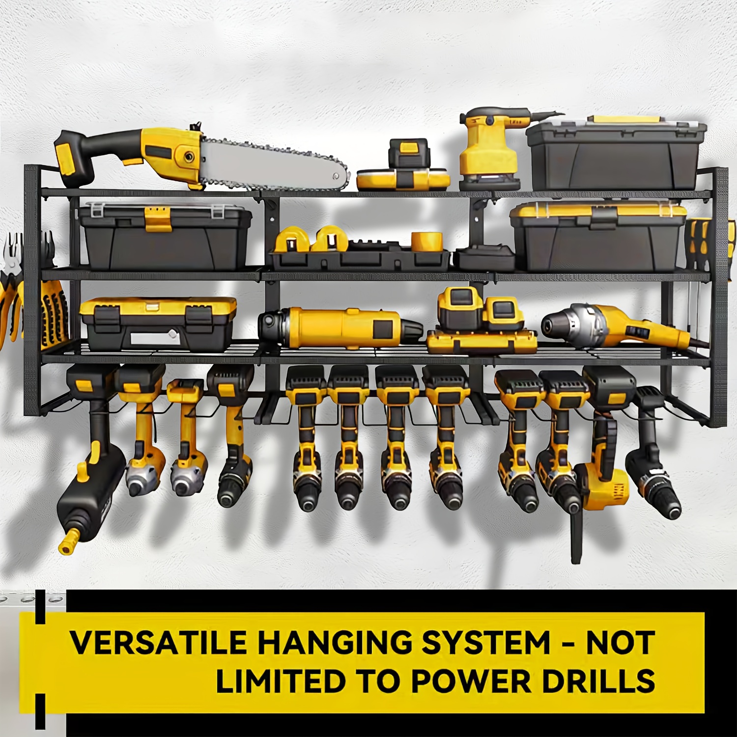 Heavy-Duty Wall-Mounted Tool R - Power Tools Organizer Diy 评论和价格